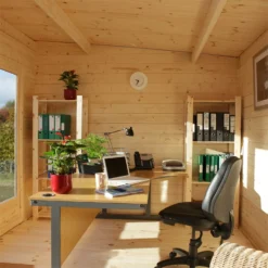 Forest Melbury 4.0m X 3.0m Log Cabin Double Glazed 24kg Polyester Felt, Plus Underlay - Installation Included -Garden Decorations and Ornaments Store 12833111 1384833196283169