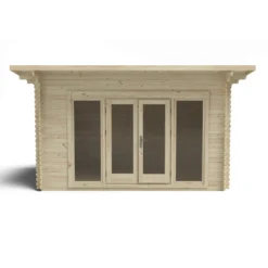 Forest Melbury 4.0m X 3.0m Log Cabin Double Glazed 24kg Polyester Felt, Plus Underlay - Installation Included -Garden Decorations and Ornaments Store 12833111 2104833196223124