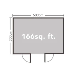 Forest Arley 6.0m X 3.0m Cabin Double Glazed 24kg Polyester Felt, Plus Underlay - Installation Included -Garden Decorations and Ornaments Store 12833132 1144833200362122