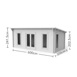 Forest Arley 6.0m X 3.0m Cabin Double Glazed 24kg Polyester Felt, Plus Underlay - Installation Included -Garden Decorations and Ornaments Store 12833132 1194833200237652