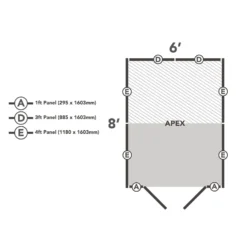 Forest 8 X 6ft Overlap Pressure Treated Apex Shed - Double Door No Windows -Garden Decorations and Ornaments Store 12833294 4124833197529753