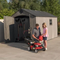 Lifetime 8x12.5 Ft Rough Cut Outdoor Storage Shed -Garden Decorations and Ornaments Store 12836583 1254833208767663