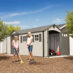 Lifetime 17.5 X 8 Ft Dual Entry Outdoor Storage Shed -Garden Decorations and Ornaments Store 12836595 1905012583797700