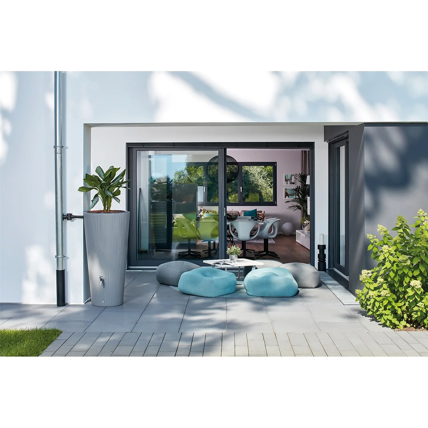 Garantia Linus 2In1 Water Tank - 220L - Zink Grey 2 Garantia Linus 2In1 Water Tank - 220L - Zink Grey - Image 2