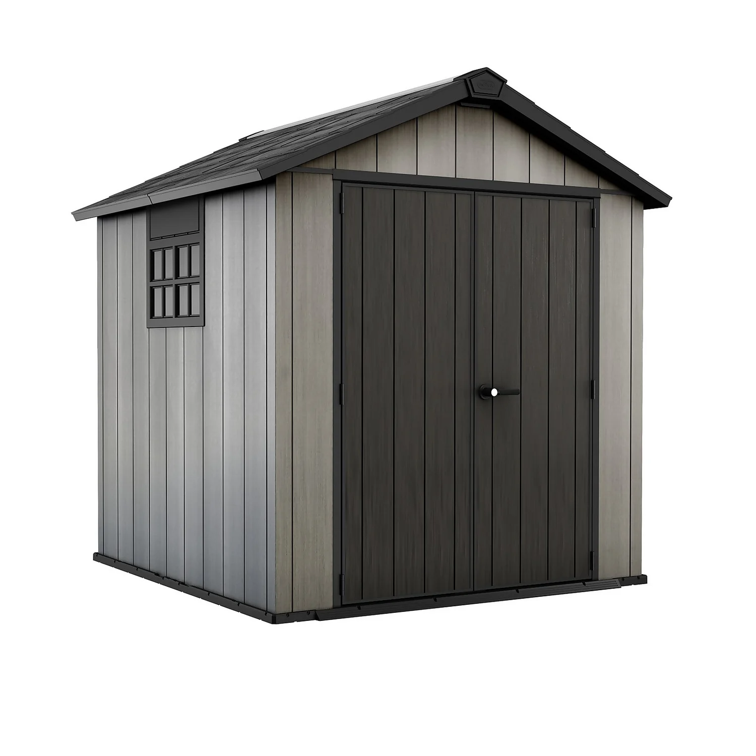 Keter Oakland 7.5 X 7ft Outdoor Garden Apex Storage Shed - Grey 1 Keter Oakland 7.5 X 7ft Outdoor Garden Apex Storage Shed - Grey