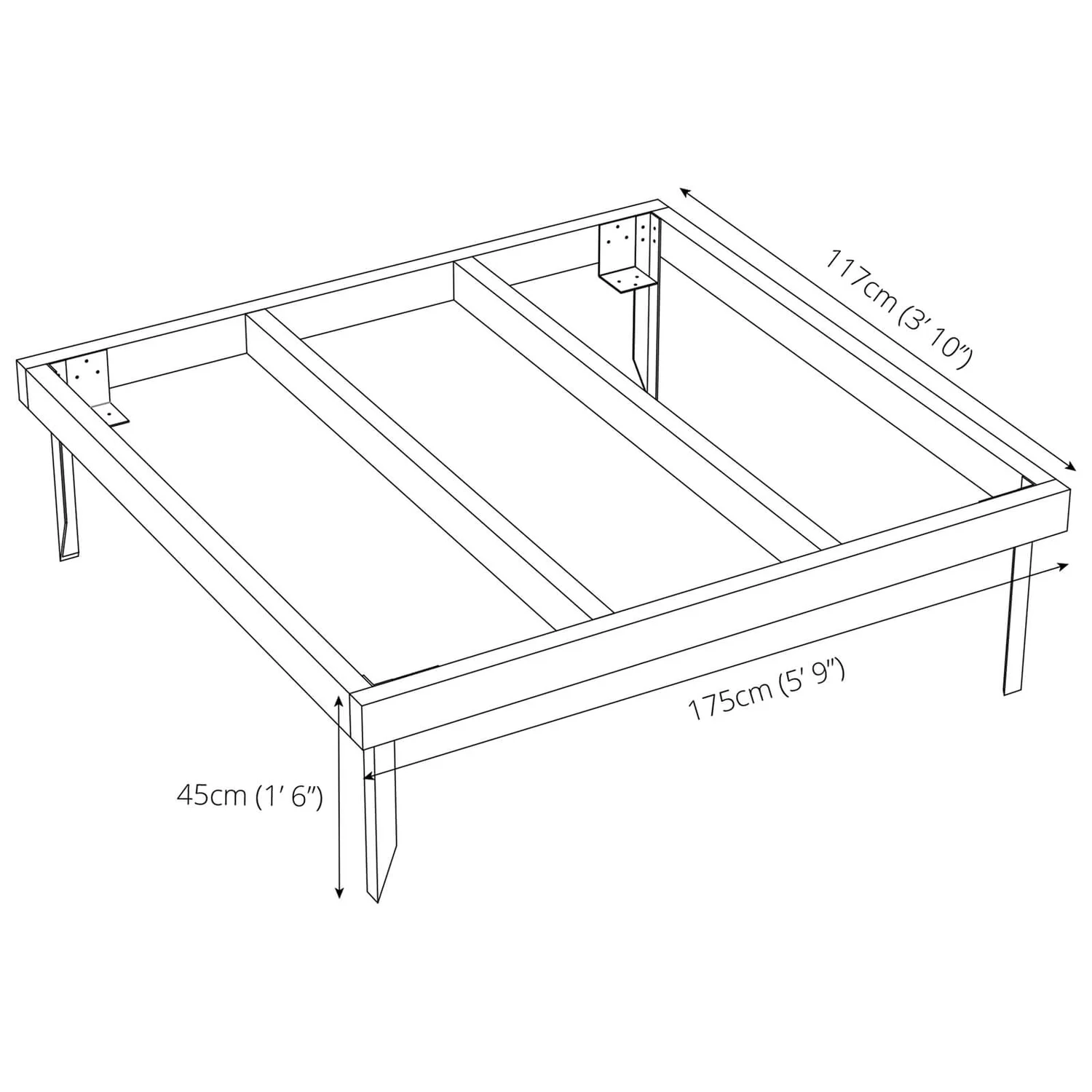 Mercia 6x4ft Pressure Treated Wooden Shed Base 6 Mercia 6x4ft Pressure Treated Wooden Shed Base - Image 6