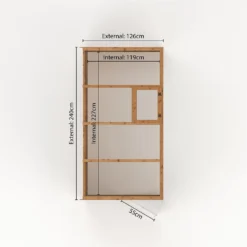 Country Living Langford 8 X 4ft Traditional Lean Too Greenhouse Painted + Installation - Aurora Green -Garden Decorations and Ornaments Store 12876025 1394843887371772