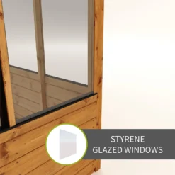 Country Living Langford 8 X 4ft Traditional Lean Too Greenhouse Painted + Installation - Aurora Green -Garden Decorations and Ornaments Store 12876025 2074843887348987