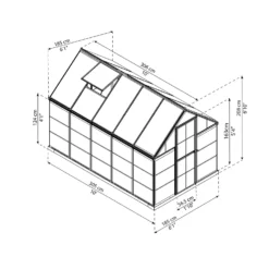 Palram Canopia Hybrid 6 X 10ft Green Greenhouse 9 Palram Canopia Hybrid 6 X 10ft Green Greenhouse -Garden Decorations and Ornaments Store 12877501 5474853166514815