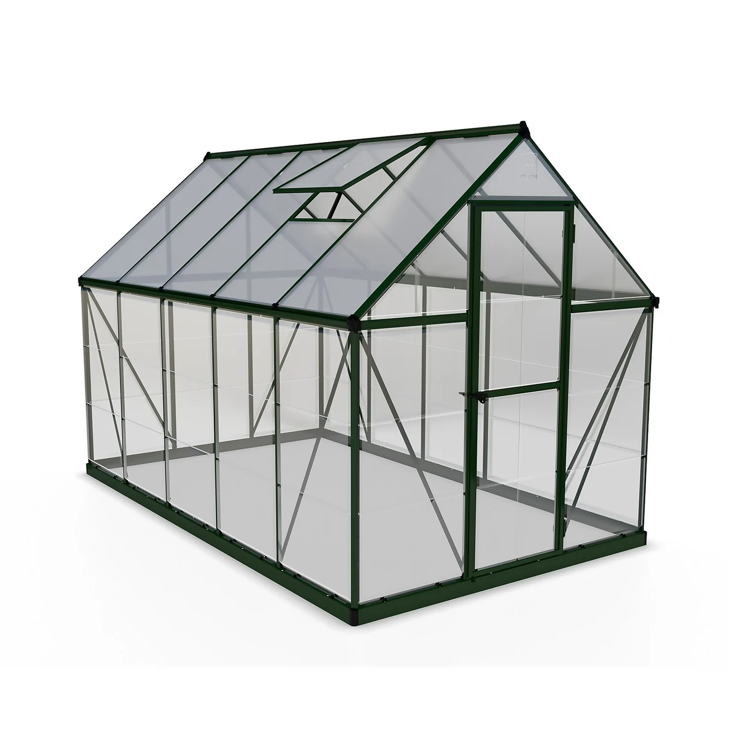Palram Canopia Hybrid 6 X 10ft Green Greenhouse 1 Palram Canopia Hybrid 6 X 10ft Green Greenhouse