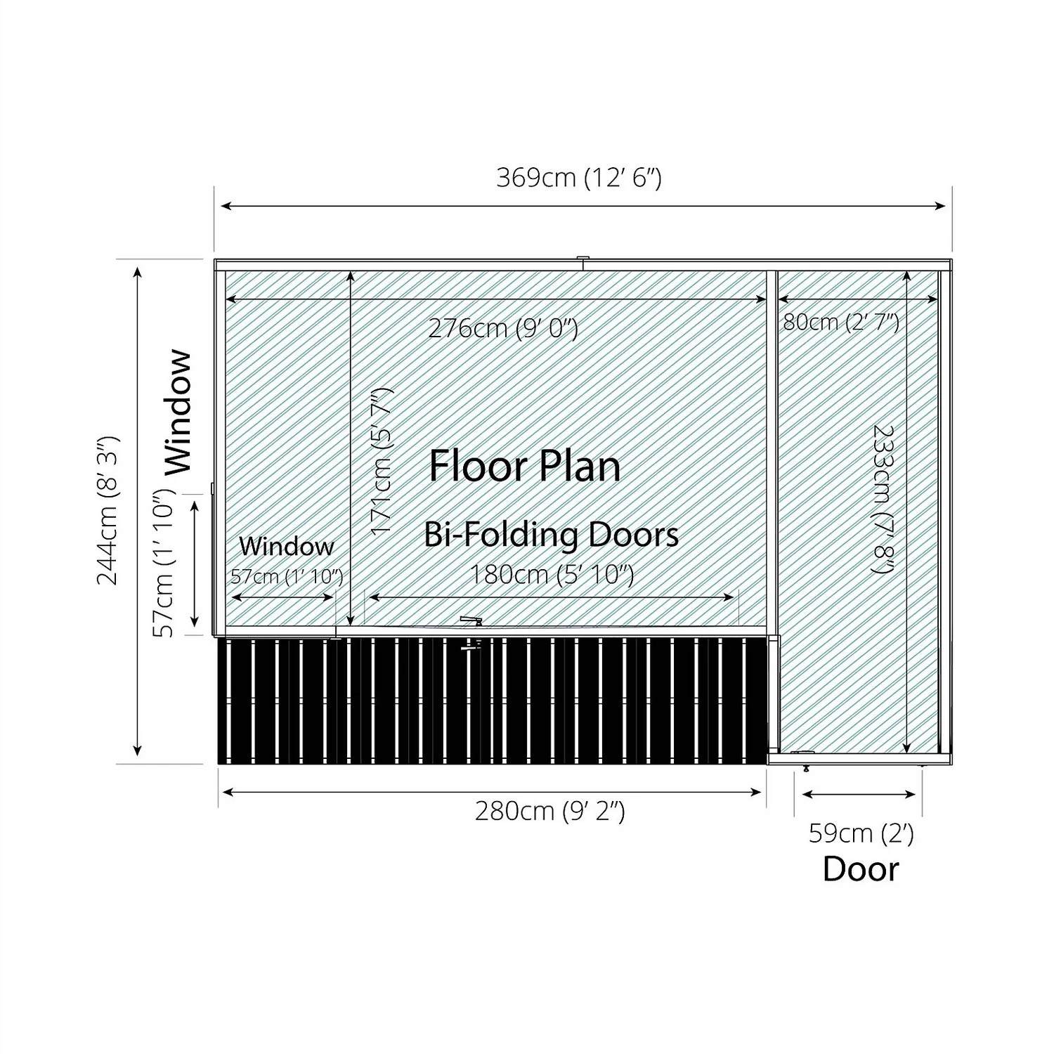 Country Living Overton 12 X 8ft Premium Garden Room Summerhouse With Side Shed Painted + Installation - Thorpe Towers 7 Country Living Overton 12 X 8ft Premium Garden Room Summerhouse With Side Shed Painted + Installation - Thorpe Towers - Image 7