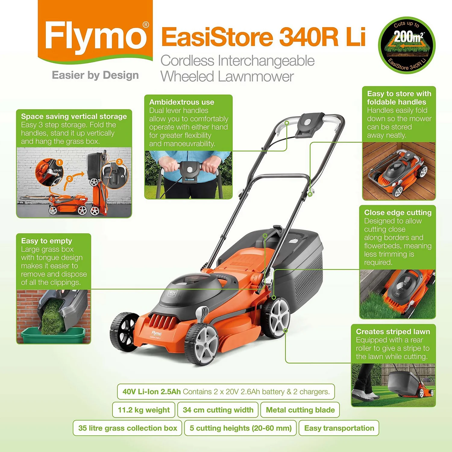 Flymo EasiStore 340 Li 8 Flymo EasiStore 340 Li - Image 8
