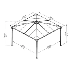 Palram - Canopia Palermo 3000 Garden Gazebo -Garden Decorations and Ornaments Store 12883602 1284857059123592