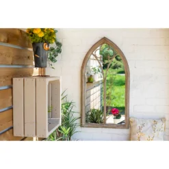 Church Window Outdoor Garden Mirror - 105cm -Garden Decorations and Ornaments Store 12883608 1194875470403912