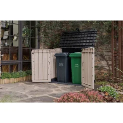Keter Store It Out Midi Outdoor Garden Storage Shed 880L - Beige/Brown -Garden Decorations and Ornaments Store 12885761 1654898752549113