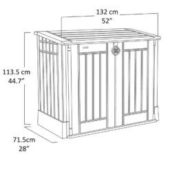 Keter Store It Out Midi Outdoor Garden Storage Shed 880L - Beige/Brown -Garden Decorations and Ornaments Store 12885761 1744898752660647