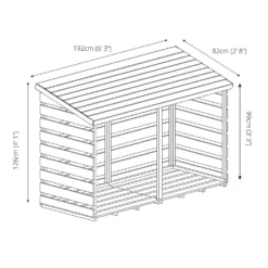 Mercia (Installation Included) Double Log Store -Garden Decorations and Ornaments Store 12888117 2835028837810777