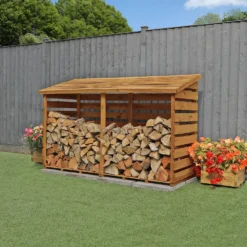 Mercia (Installation Included) Double Log Store -Garden Decorations and Ornaments Store 12888117 3825011214652234