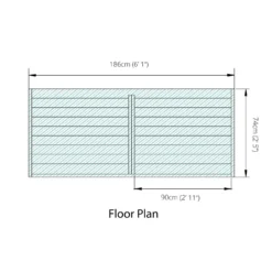 Mercia (Installation Included) Double Log Store -Garden Decorations and Ornaments Store 12888117 5405028837827025