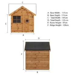 Mercia 4 X 4ft Snug Wooden Playhouse 16 Mercia 4 X 4ft Snug Wooden Playhouse -Garden Decorations and Ornaments Store 12888279 1035027553398850