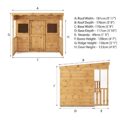 Mercia 5'9ft X 5'8ft Pent Style Wooden Playhouse - Installation Included -Garden Decorations and Ornaments Store 12888290 7365019819136464