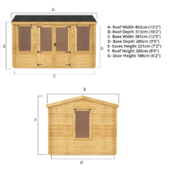 Mercia 4 X 3m 19mm Reverse Log Cabin 18 Mercia 4 X 3m 19mm Reverse Log Cabin -Garden Decorations and Ornaments Store 12888463 4835023719151716