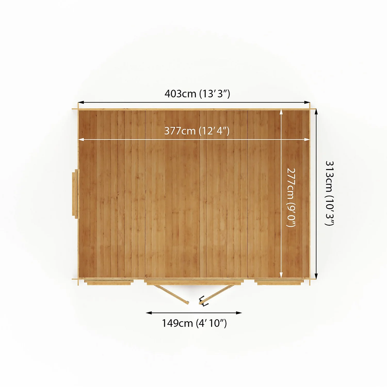 Mercia 4 X 3m 19mm Reverse Log Cabin 10 Mercia 4 X 3m 19mm Reverse Log Cabin - Image 10