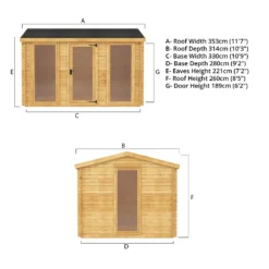 Mercia 3.5 X 3m 19mm Log Cabin -Garden Decorations and Ornaments Store 12888468 1485023718562129