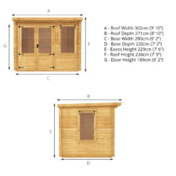 Mercia 3 X 2.4m 19mm Log Cabin (Installed) -Garden Decorations and Ornaments Store 12888475 1185023719190872