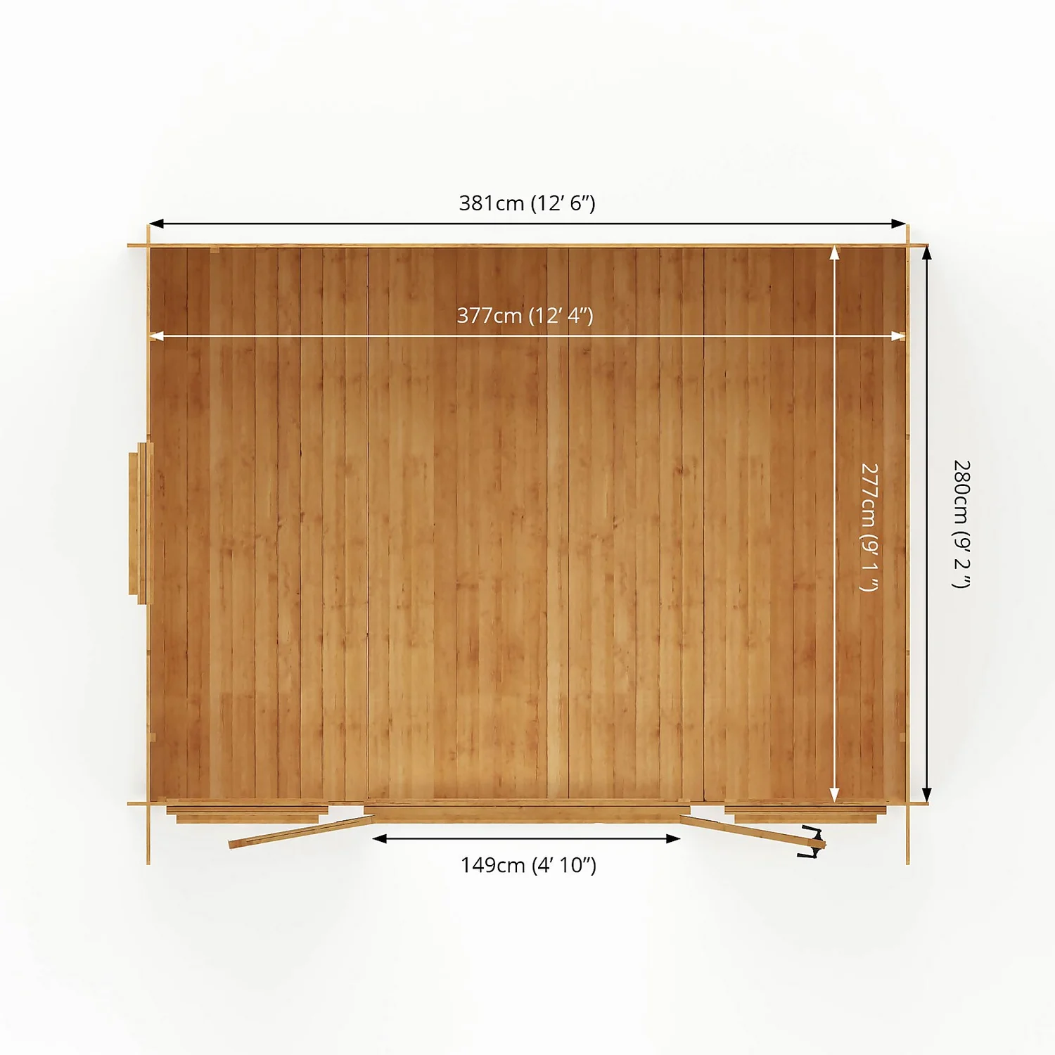 Mercia 4 X 3m 19mm Log Cabin 10 Mercia 4 X 3m 19mm Log Cabin - Image 10