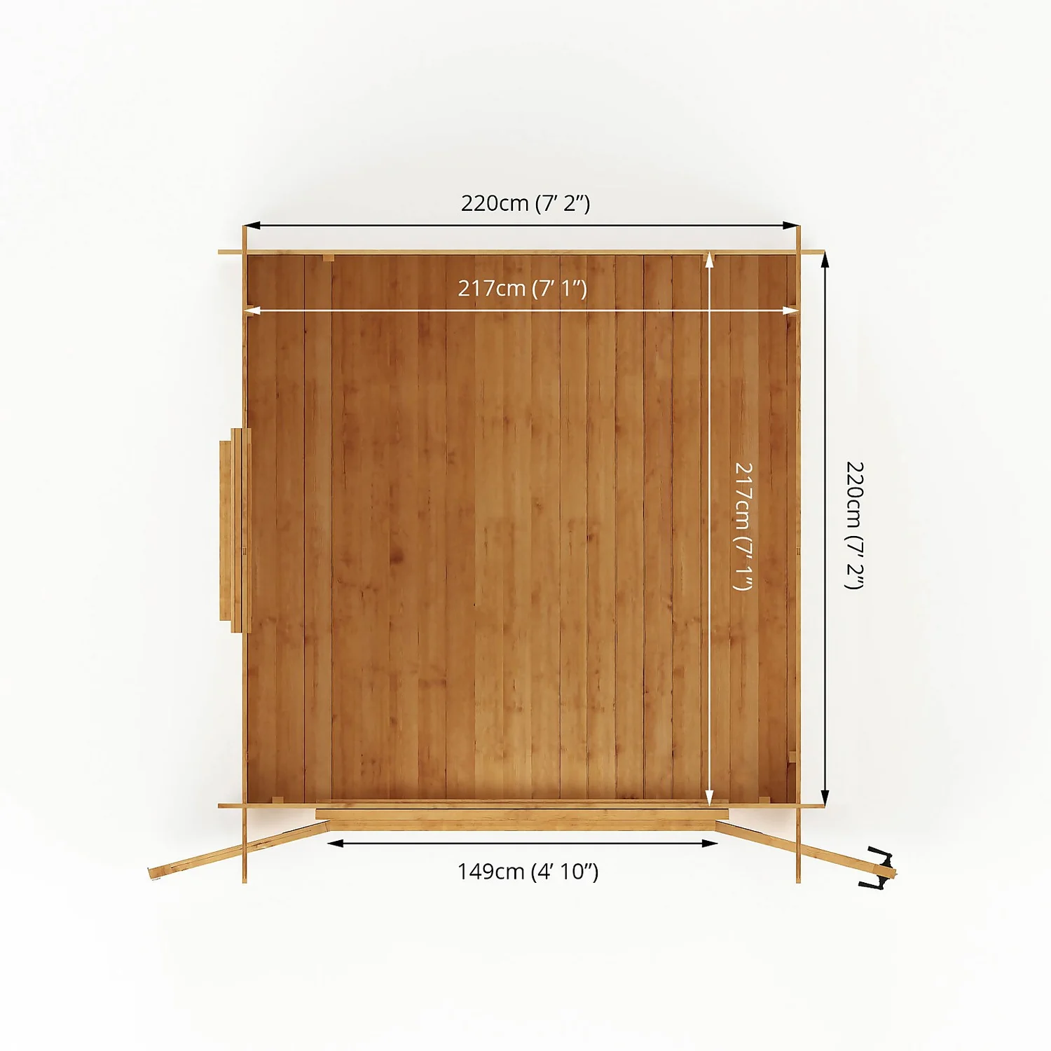 Mercia 2.4 X 2.4m 19mm Log Cabin (Installed) 10 Mercia 2.4 X 2.4m 19mm Log Cabin (Installed) - Image 10