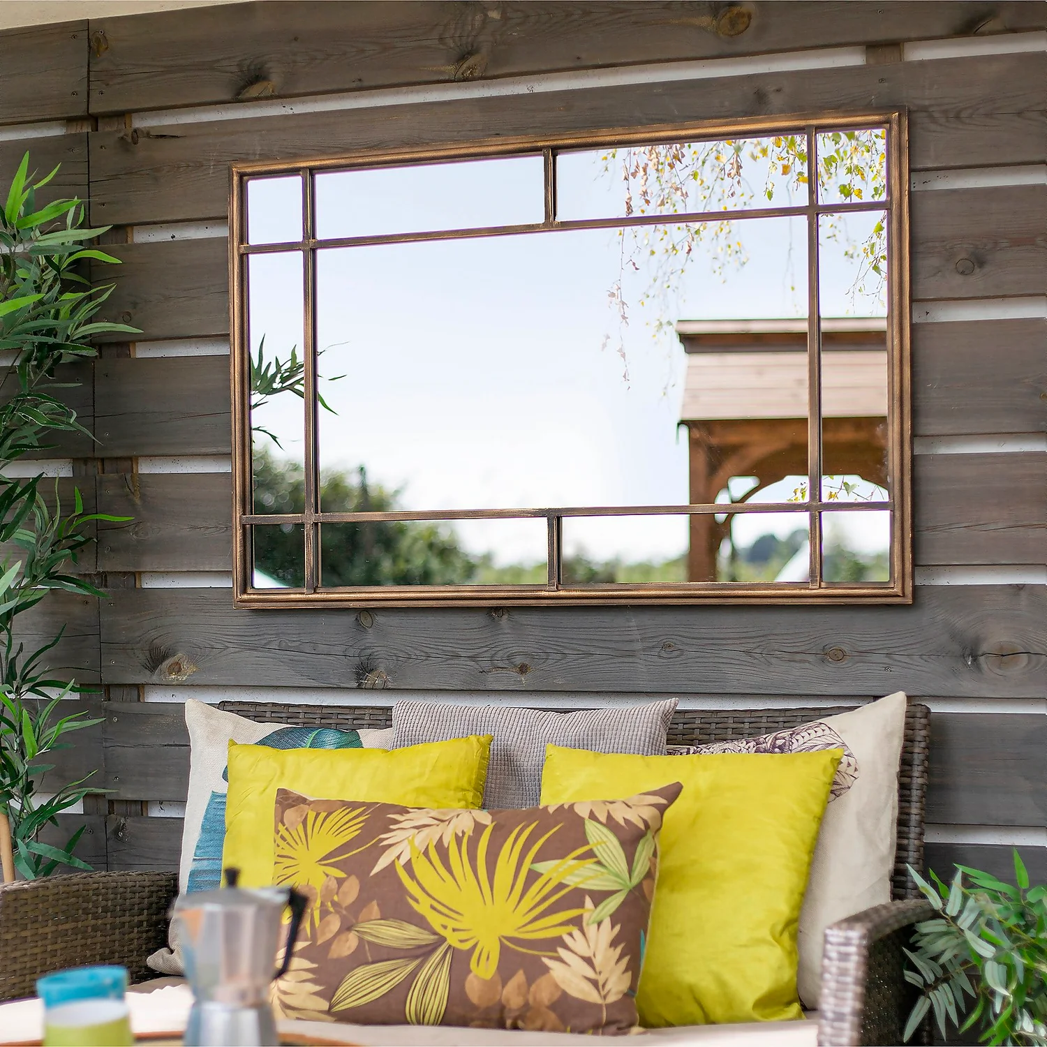 Milano Outdoor Garden Mirror - 100cm 2 Milano Outdoor Garden Mirror - 100cm - Image 2