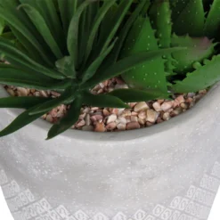 Mixed Succulent In Grey Pot -Garden Decorations and Ornaments Store 12909503 3414869235683525