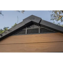 Keter Newton 7.5 X 7ft Outdoor Plastic Garden Storage Shed - Brown -Garden Decorations and Ornaments Store 12909854 2364845876150561