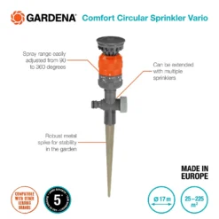 Gardena Comfort Circular Sprinkler Vario Spike 9 Gardena Comfort Circular Sprinkler Vario Spike -Garden Decorations and Ornaments Store 13043404 1015060198431329
