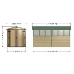 Shire 12 X 6ft Shed Overlap Double Door -Garden Decorations and Ornaments Store 13082798 8154862497333875