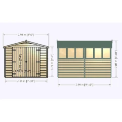 Shire 10 X 8ft Shed Overlap Double Door -Garden Decorations and Ornaments Store 13082806 6514862497398822