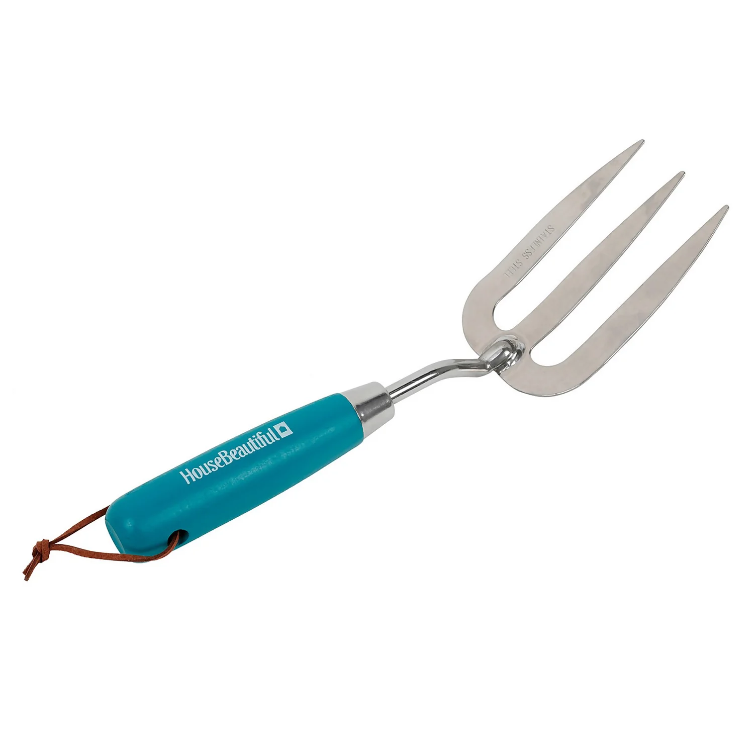 House Beautiful Stainless Steel Hand Fork With A Teal Painted Hardwood Handle 4 House Beautiful Stainless Steel Hand Fork With A Teal Painted Hardwood Handle - Image 4