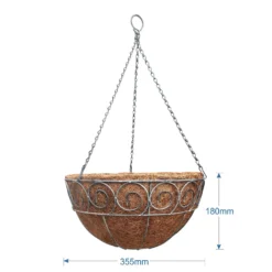35 Cm Distress Finish Hanging Basket With Coco Liner 8 35 Cm Distress Finish Hanging Basket With Coco Liner -Garden Decorations and Ornaments Store 13193949 1034902150198588
