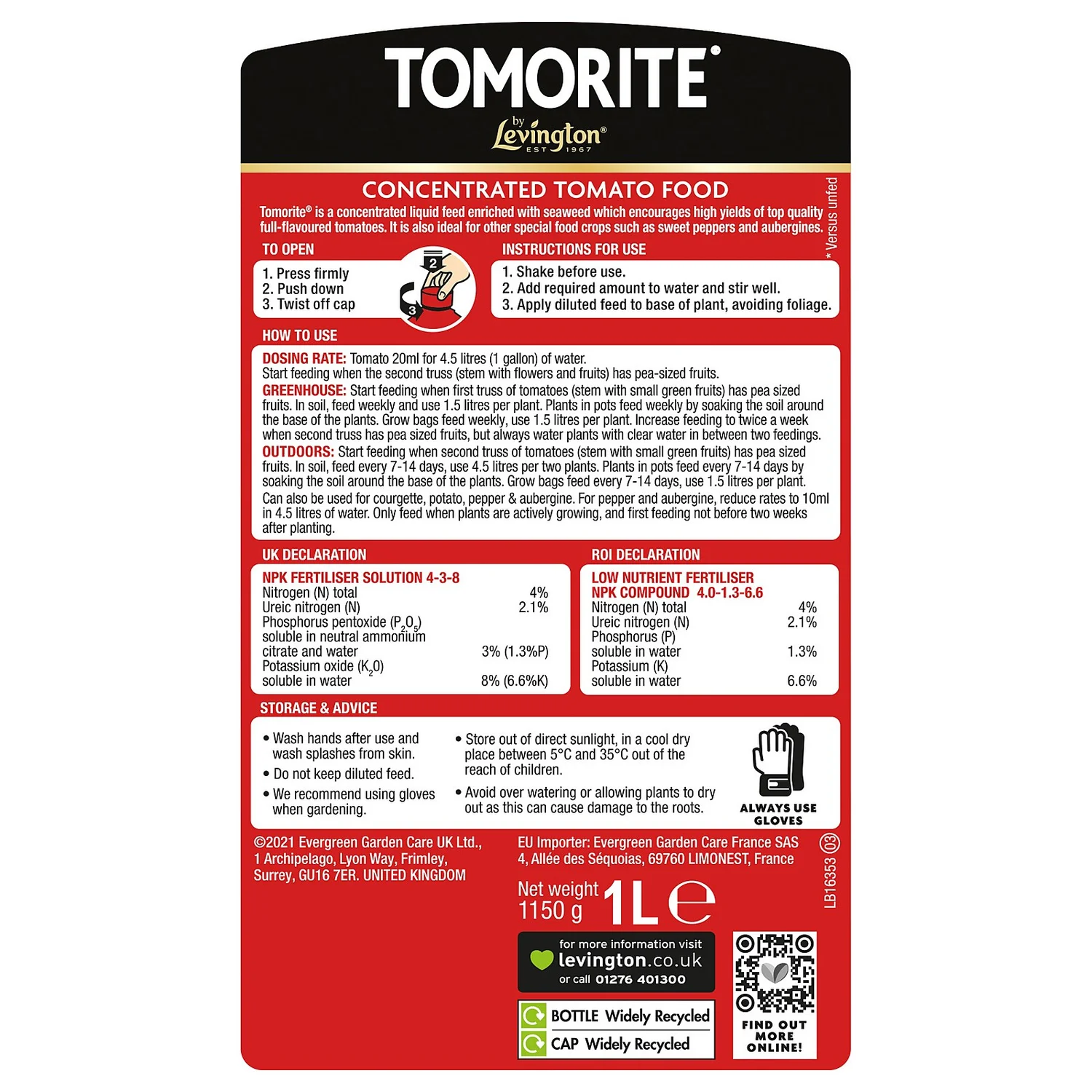 Tomorite® Concentrated Tomato Food - 1L 2 Tomorite® Concentrated Tomato Food - 1L - Image 2