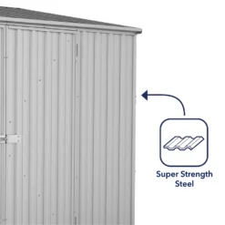 Absco 10 X 5ft Space Saver Metal Pent Shed - Zinc -Garden Decorations and Ornaments Store 13440842 2644929185750862