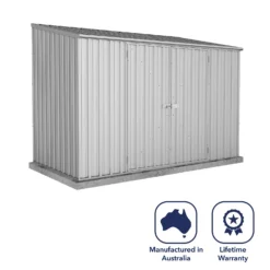 Absco 10 X 5ft Space Saver Metal Pent Shed - Zinc -Garden Decorations and Ornaments Store 13440842 2984929185817492
