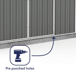 Absco 10 X 5ft Regent Metal Apex Shed - Grey -Garden Decorations and Ornaments Store 13440854 6314929164404992