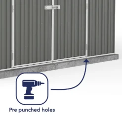 Absco 10x12ft Regent Metal Apex Shed - Grey -Garden Decorations and Ornaments Store 13440862 1564929163906173