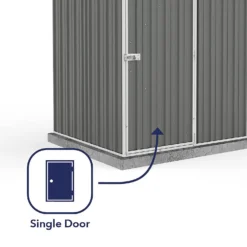 Absco 5 X 5ft Regent Metal Apex Shed - Grey -Garden Decorations and Ornaments Store 13440867 1224929163765914