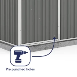 Absco 5 X 5ft Regent Metal Apex Shed - Grey -Garden Decorations and Ornaments Store 13440867 1324929163852668