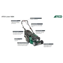 Atco 145cc Liner 18SH Petrol Lawn Mower - 46cm -Garden Decorations and Ornaments Store 13486585 1594932690022221