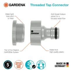 GARDENA Threaded Tap Hose Pipe Connector 8 GARDENA Threaded Tap Hose Pipe Connector -Garden Decorations and Ornaments Store 13489625 4274920779907963