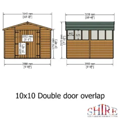 Shire 10 X 10ft Double Door Overlap Garden Shed - Including Installation 13 Shire 10 X 10ft Double Door Overlap Garden Shed - Including Installation -Garden Decorations and Ornaments Store 13505228 1384926471328884