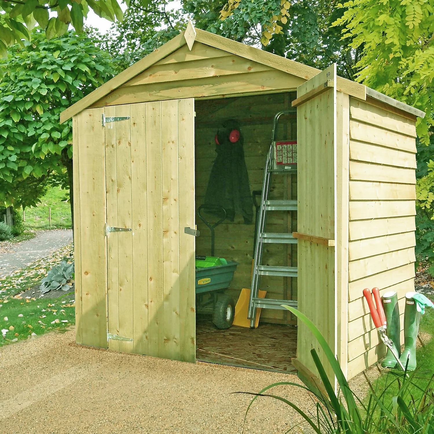 Shire 4x6ft Pressure Treated Double Door Overlap Garden Shed 6 Shire 4x6ft Pressure Treated Double Door Overlap Garden Shed - Image 6